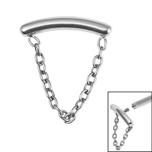 Titanium Single Loop Chain Drop for Internal Thread shafts in 1.2mm