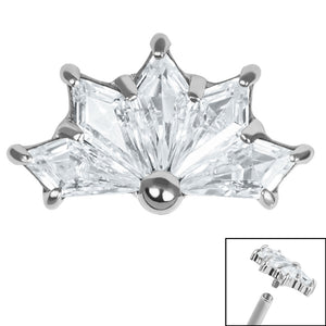 Titanium Claw Set Jewelled Sensu Kite Fan for Internal Thread shafts in 1.2mm