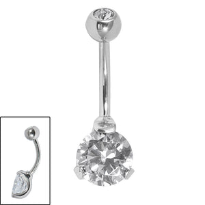 Belly Bar - Sophisticate - Steel Claw Set Double Jewel
