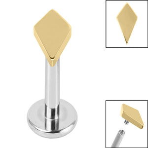 Titanium Internally Threaded Labrets 1.2mm - Titanium Kite