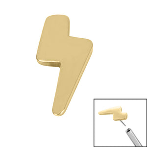 Titanium Threadless (Bend fit) Titanium Lightning Bolt