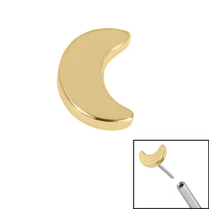 Titanium Threadless (Bend fit) Titanium Crescent Moon