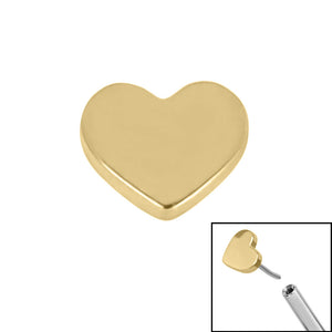 Titanium Threadless (Bend fit) Titanium Heart