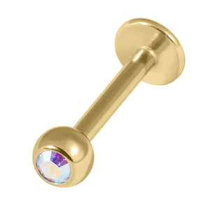 Gold Titanium Jewelled Labret