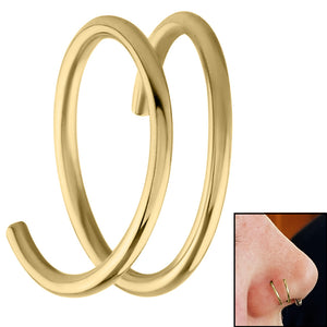 Titanium Double Spiral Nose Ring