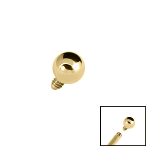 Gold Titanium Ball for Internal Thread shafts in 1.2mm