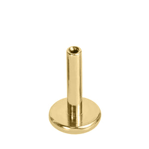 Gold Titanium Threadless Labret Post 1.2mm