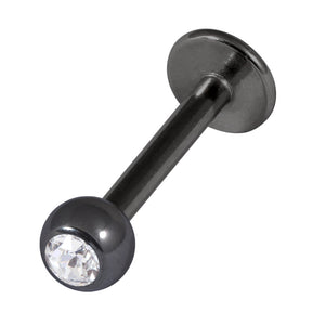 Black Titanium Jewelled Labrets 1.2mm