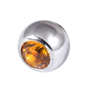 Steel Threaded Jewelled Balls 1.2x3mm