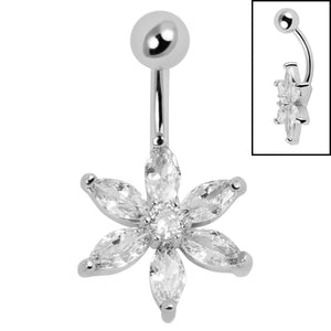 Belly Bar - Steel St Bernards Lily Flower