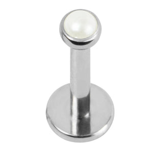 Titanium Threadless Labrets - Titanium (Bend-fit) Pearl Disks