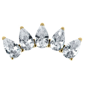 Titanium Claw Set Jewelled Diadem for Internal Thread shafts in 1.2mm