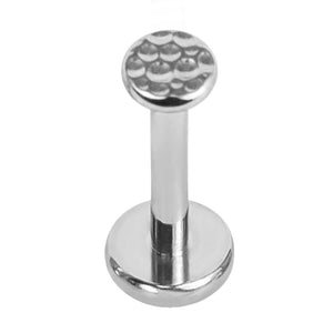 Titanium Internally Threaded Labrets 1.2mm - Titanium Hammered Disk
