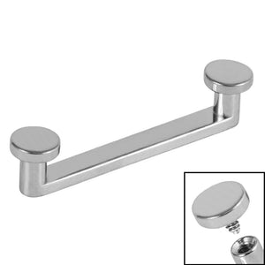 Titanium Internally Threaded Flat Surface Barbells with Titanium Disk