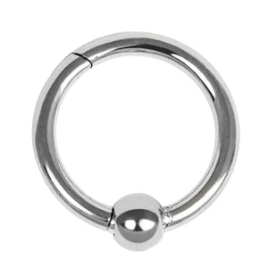 Titanium Hinged Ring with Ball