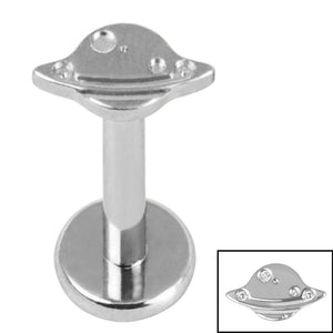 Titanium Internally Threaded Labrets 1.2mm - Titanium Rings of Saturn