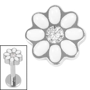 Titanium Internal Jewelled Hazy Daisy Top