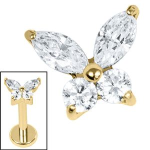 Titanium Internal Jewelled Queen Butterfly Top