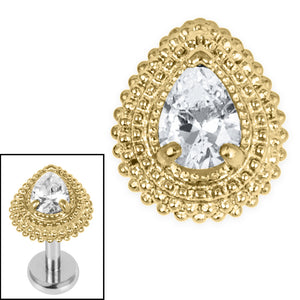 Titanium Internal Jewelled Kashvi Asia Teardrop