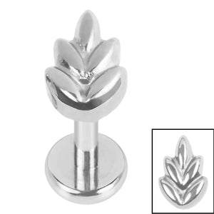 Titanium Internally Threaded Labrets 1.2mm - Titanium Fern