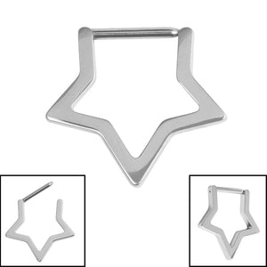 Titanium Supernova Star Hinge Ring