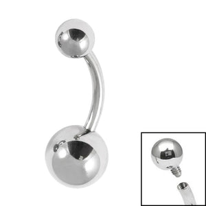 Titanium Internally Threaded Belly Bar 1.6mm