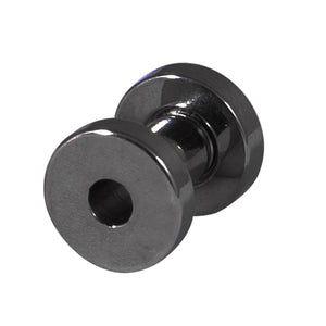 Black Steel Screw Flesh Tunnel