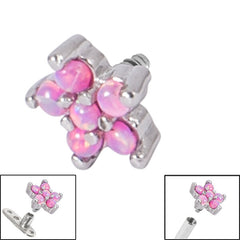 Steel Claw Set 5 Point Opal Flower for Internal Thread shafts in 1.6mm. Also fits Dermal Anchor