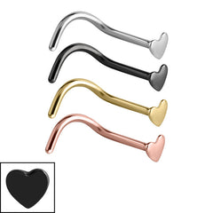 Steel Heart Nose Stud