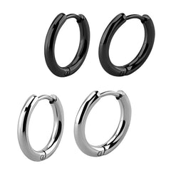 view all Surgical Steel Huggie Ear Clicker Rings - Round (pairs) body jewellery