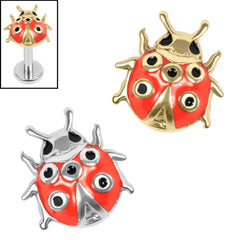 view all Steel Internal Ladybird Top body jewellery