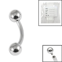view all Sterile Titanium Internal Thread Curved Bar 1.6mm with 4-4 balls body jewellery