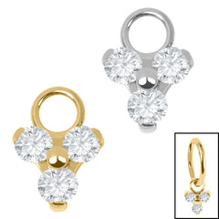 view all Titanium Charm - Jewelled Trinity body jewellery