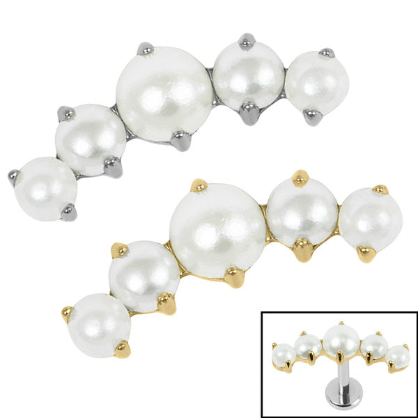 Titanium Claw Set Grace Pearl Crescent for Internal Thread shafts in 1 ...