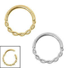 view all Titanium Entwined Hinge Ring body jewellery