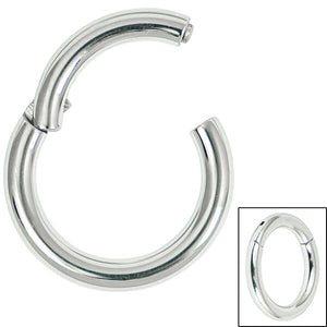 Titanium Large Gauge Hinged Segment Ring (Clicker)