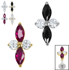 view all Titanium Internal Arya Marquise body jewellery