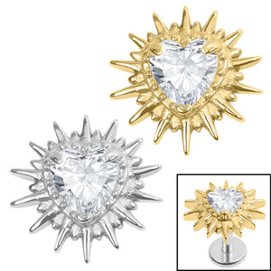Titanium Internal Crown Barbed Heart