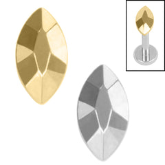 Titanium Internal Faceted Marquise Top 1.2mm