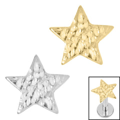 view all Titanium Internal Hammered Star body jewellery