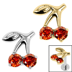 Titanium Internal Jewelled Cherries Top