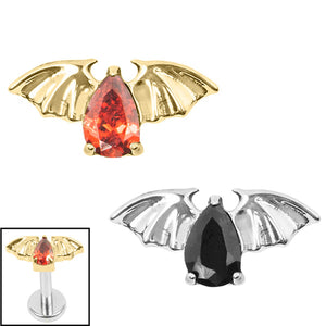 Titanium Internal Jewelled Death Bat