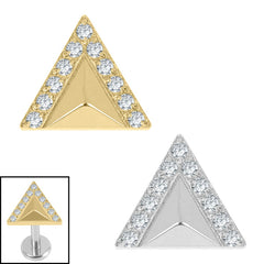 view all Titanium Internal Jewelled Sankaku body jewellery