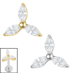 view all Titanium Internal Jewelled Windmill Top body jewellery