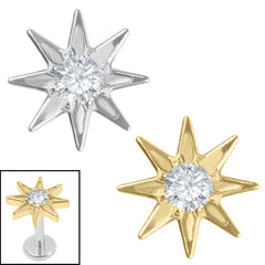 view all Titanium Internal Jewelled Wish Upon A Star body jewellery