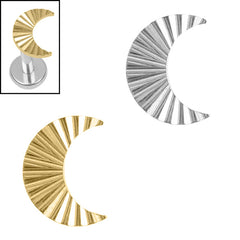 view all Titanium Internal Luminance Crescent Moon body jewellery