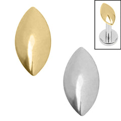 Titanium Internal Pebble Marquise Top