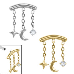 view all Titanium Internal Starry Night Top body jewellery