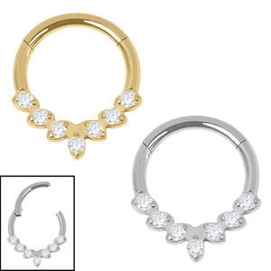 Titanium Jewelled Laurel Hinge Clicker