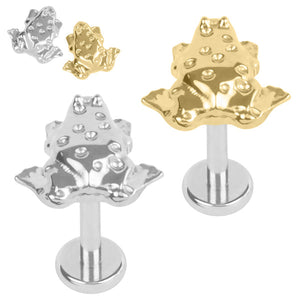 Titanium Internally Threaded Labrets 1.2mm - Titanium Frog